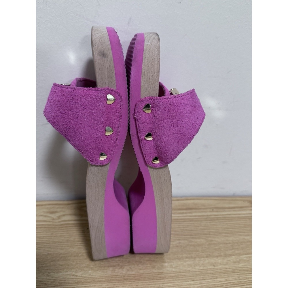 DR SCHOLLS X KATE SPADE Vintage Style  pink Slide sandals Women Sz 7 - Picture 5 of 8